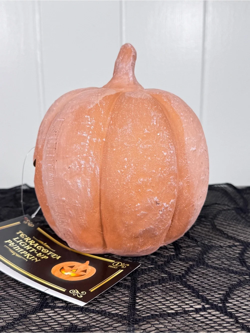 NEW Target Bullseye Playground Light Up Terracotta Pumpkin Halloween Decor